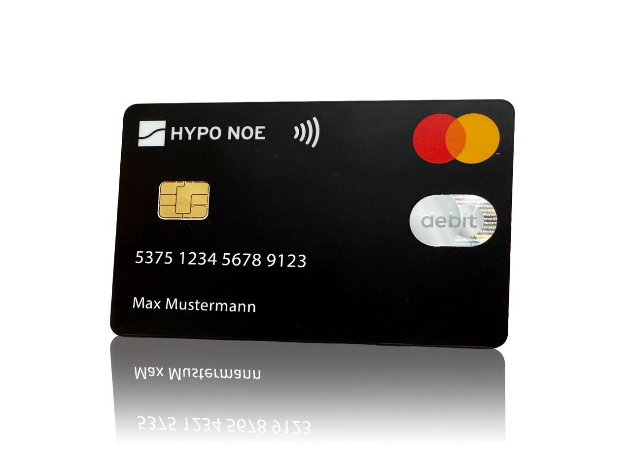 Schwarze Debit MasterCard